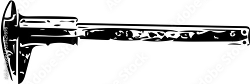Vector illustration of a vernier calipers isolated on white background