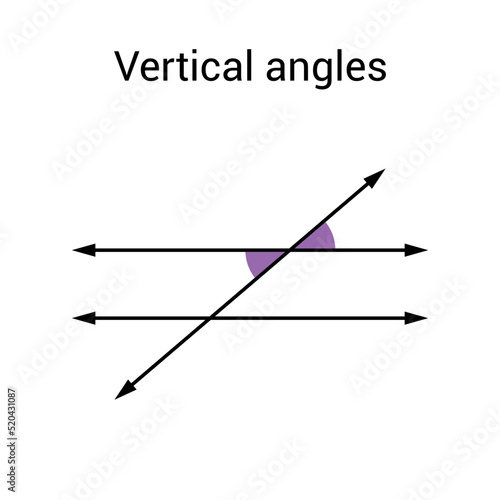 Vertical angles with parallel lines in mathematics