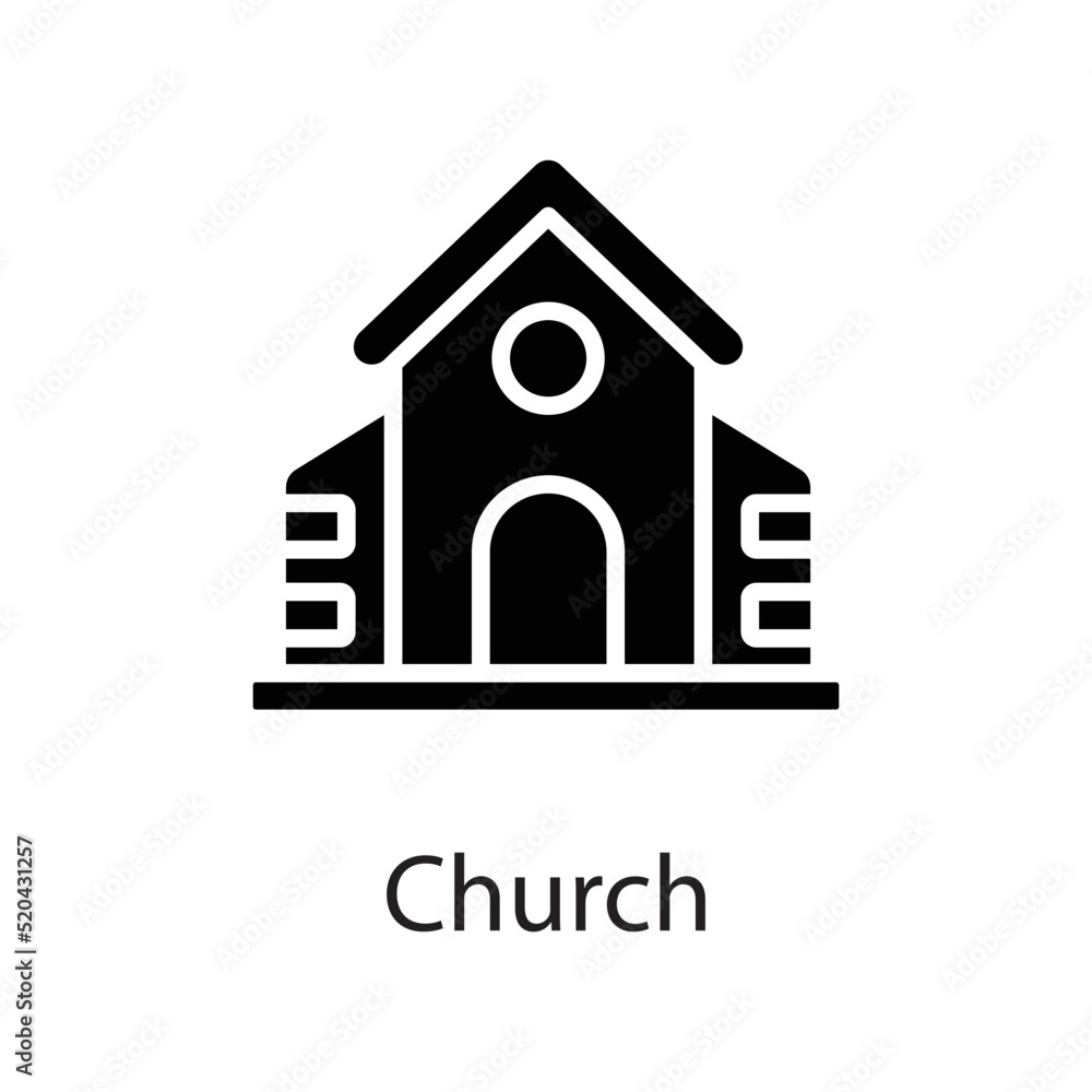 Church vector Solid Icon Design illustration on White background. EPS 10 File Church vector Solid Icon Design illustration on White background. EPS 10 File