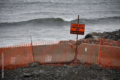 Jetty construction. photo