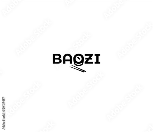 Baozi. Logo Design Template or Emblem. Asian Food - Dim Sum. Linear Logos. Dim sum logo design. Vector illustration 