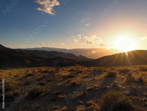 sunset in the mountains