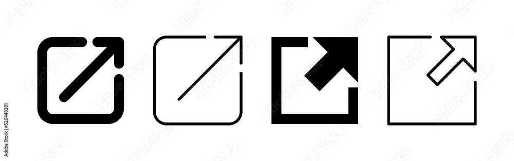 External link icon vector. link sign and symbol. hyperlink symbol External link icon vector. link sign and symbol. hyperlink symbol