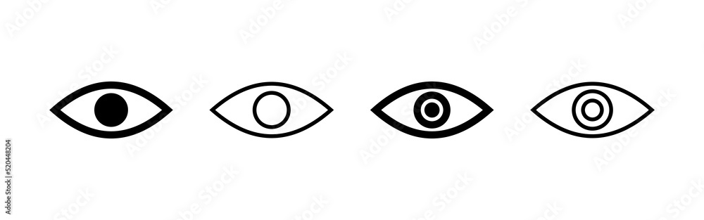 Obraz premium Eye icon vector. Eye sign and symbol. Look and Vision icon.