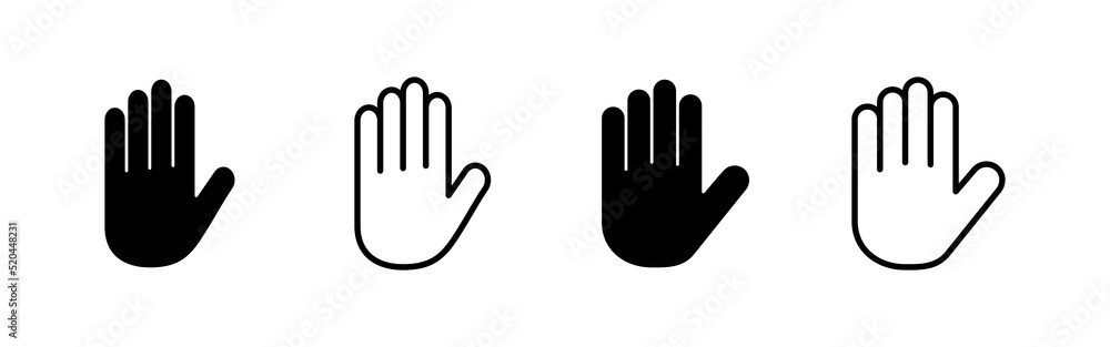 Obraz premium Hand icon vector. hand sign and symbol. palm