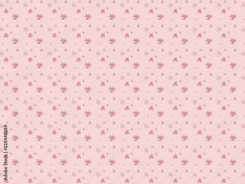 plain cute pattern with small flowers  pastel pink background 