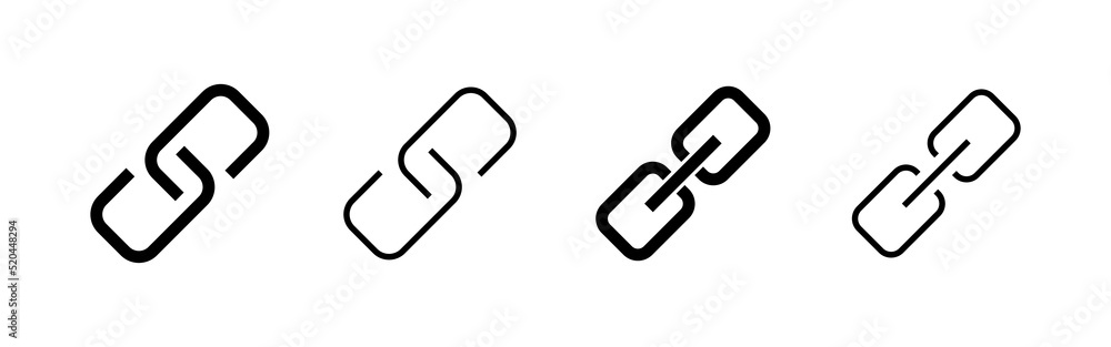 Link icon vector. Hyperlink chain sign and symbol Link icon vector. Hyperlink chain sign and symbol