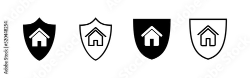 house insurance icon vector. house protection sign and symbol