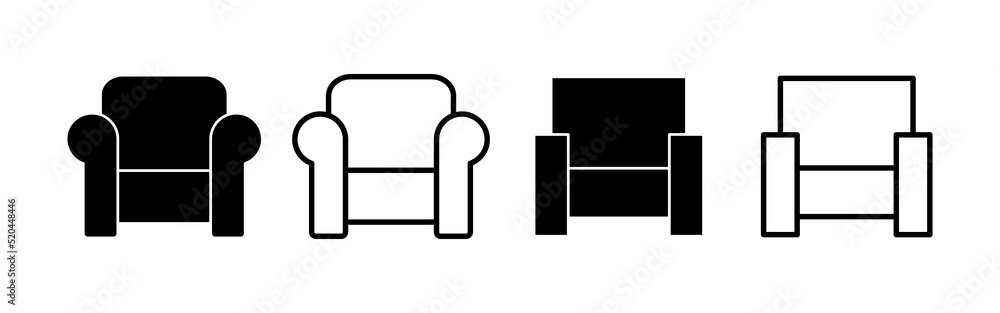 Sofa icon vector. sofa sign and symbol. furniture icon Sofa icon vector. sofa sign and symbol. furniture icon