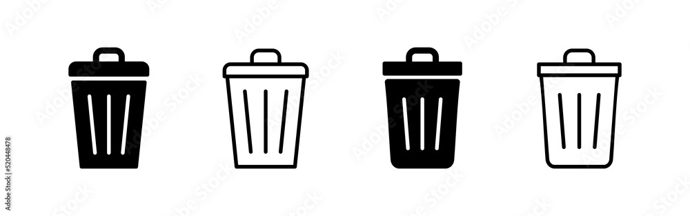 Trash icon vector. trash can icon. delete sign and symbol. Trash icon vector. trash can icon. delete sign and symbol.