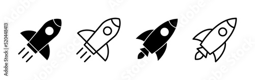 Rocket icon vector. Startup sign and symbol. rocket launcher icon