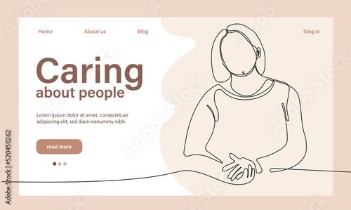 Charity and help from community of tiny volunteers. People giving care. Voluntary, sponsorship, altruism concept for banner, website design or landing web page. Vector illustration