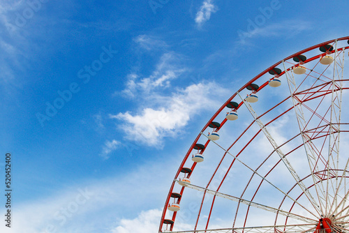 Beautiful large Ferris wheel outdoors  space for text