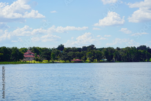 The landscape of Lake Thonotosassa in Florida photo