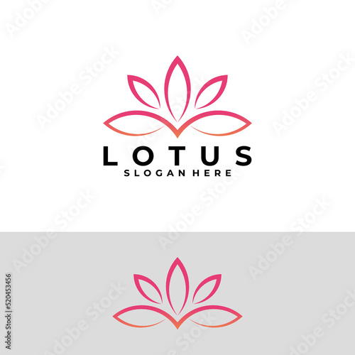 lotus flower logo vector design