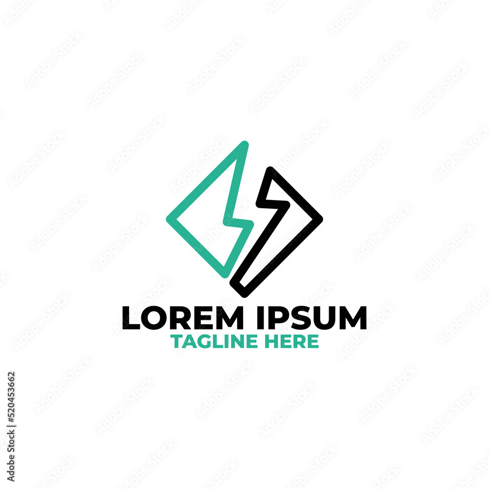 lightning logo design vector isolated lightning logo design vector isolated