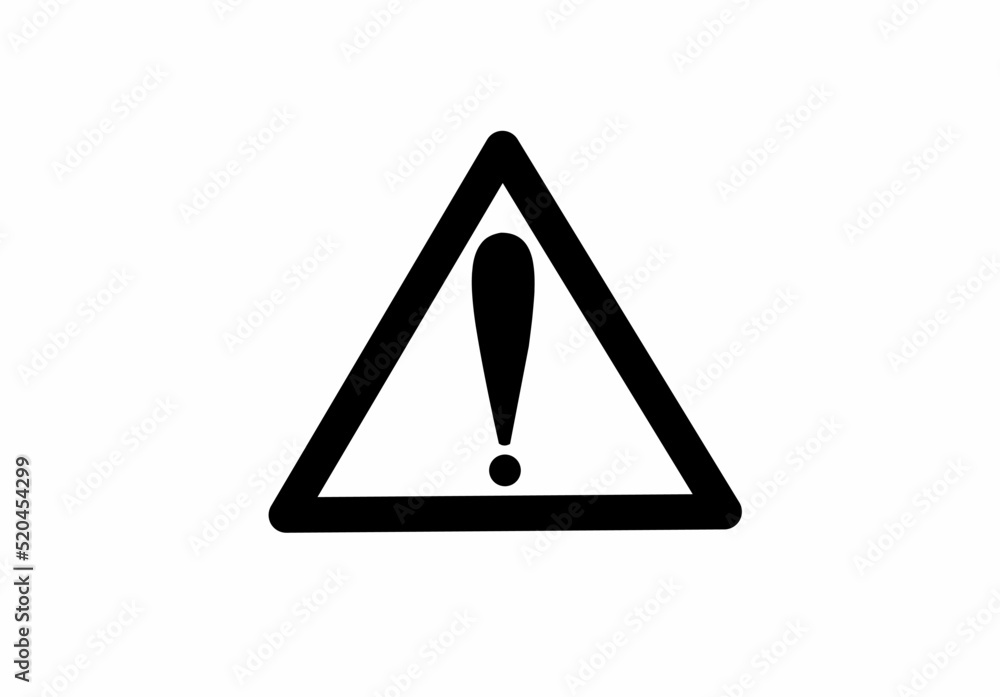 exclamation icon isolated on white background.Vector attention sign with exclamation mark icon exclamation icon isolated on white background.Vector attention sign with exclamation mark icon