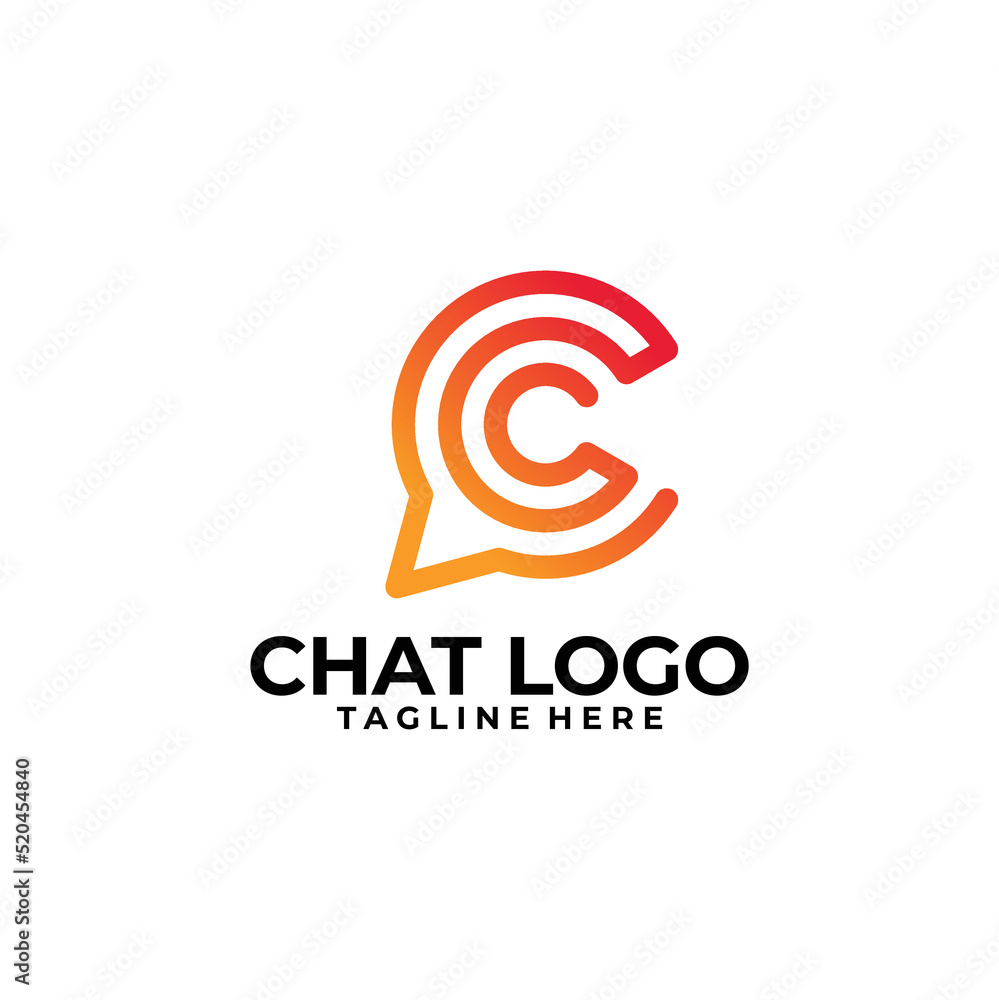 chatting logo icon vector isolated chatting logo icon vector isolated
