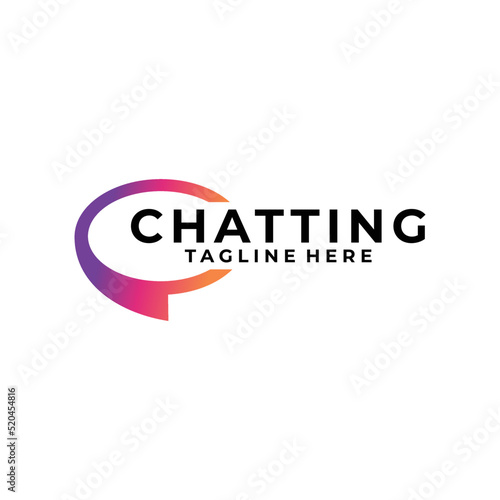 chatting logo icon vector isolated