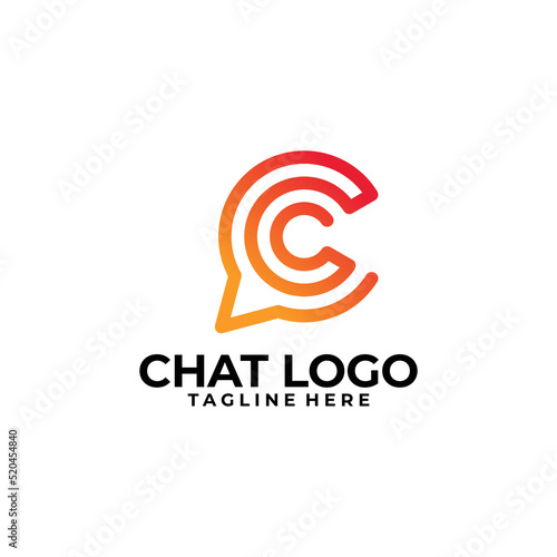 chatting logo icon vector isolated