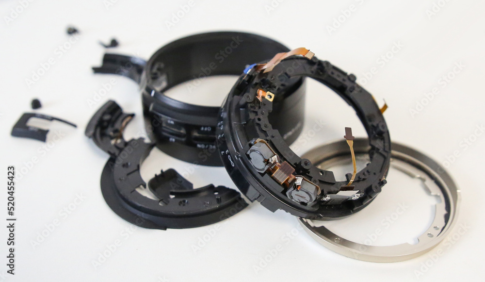 Obraz premium parts of a broken lens