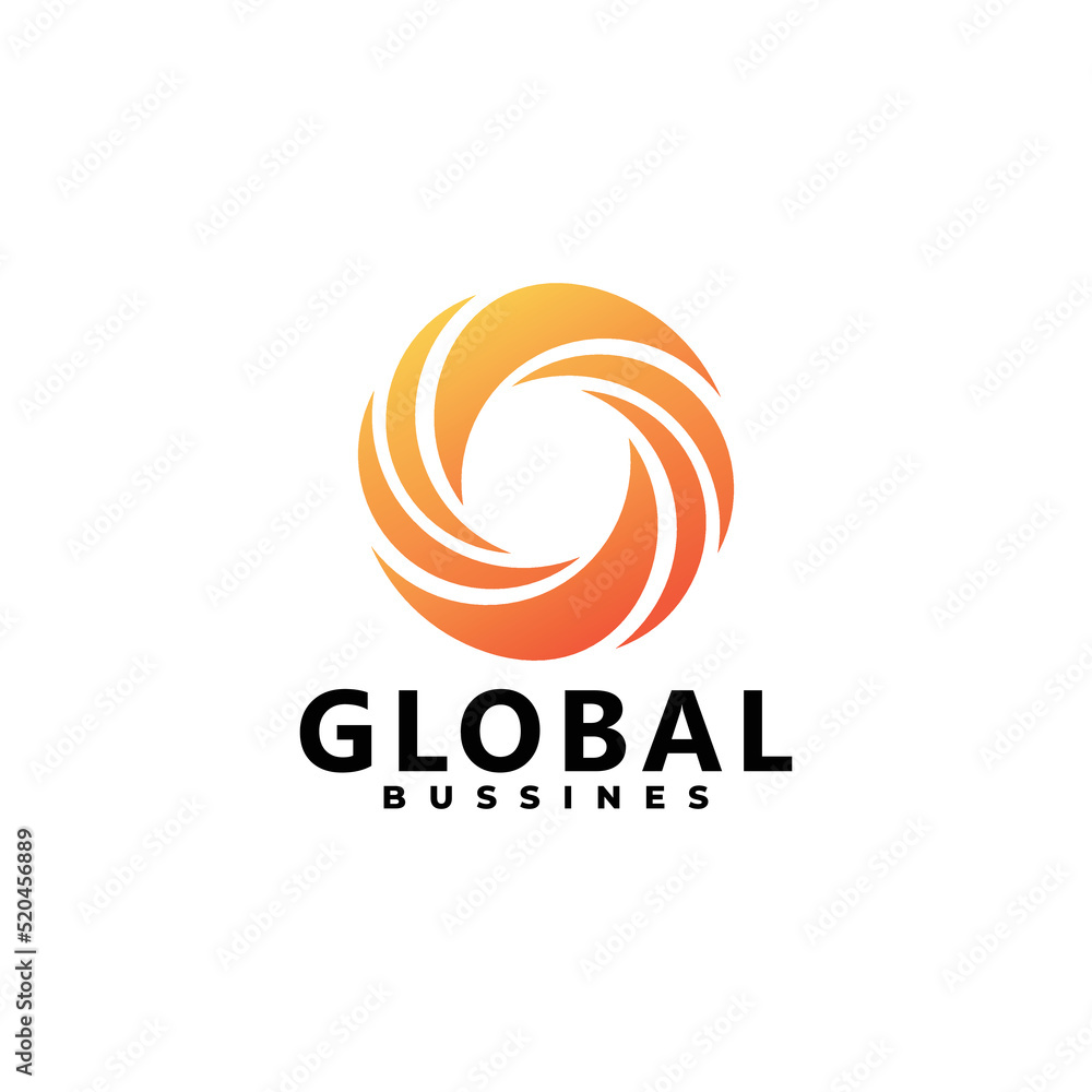 global vector logo design isolated global vector logo design isolated