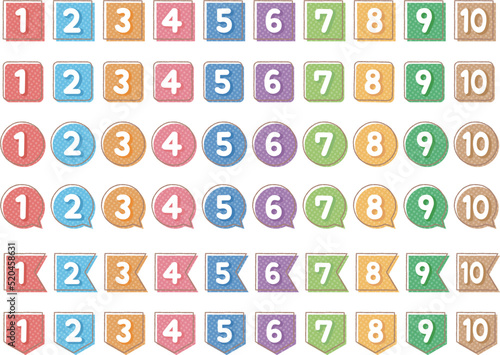 おしゃれな数字アイコンセット