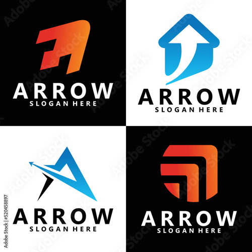 set of arrow logo vector design