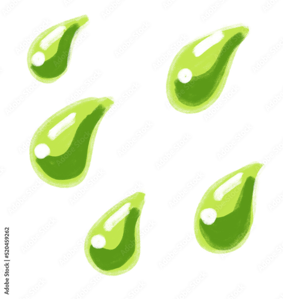 avocada green droplets water juice graphic drawing painting illustration element avocada green droplets water juice graphic drawing painting illustration element