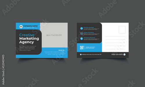 Corporate business postcard or EDDM postcard design template , company postcard design