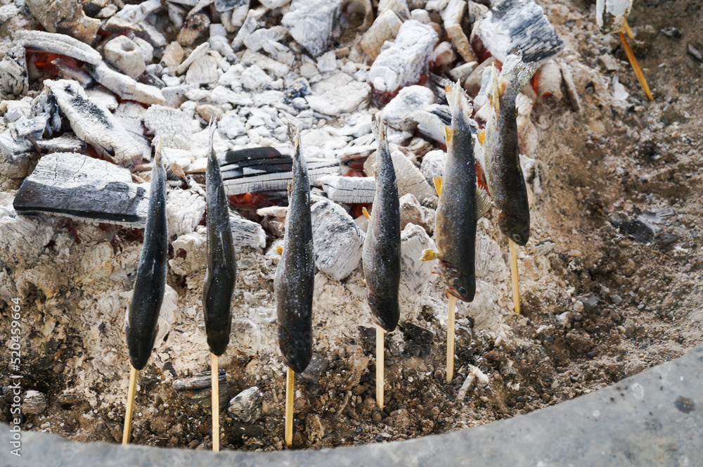 Obraz premium 魚の串焼き