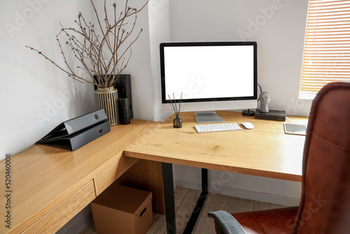 Modern workplace with compu...