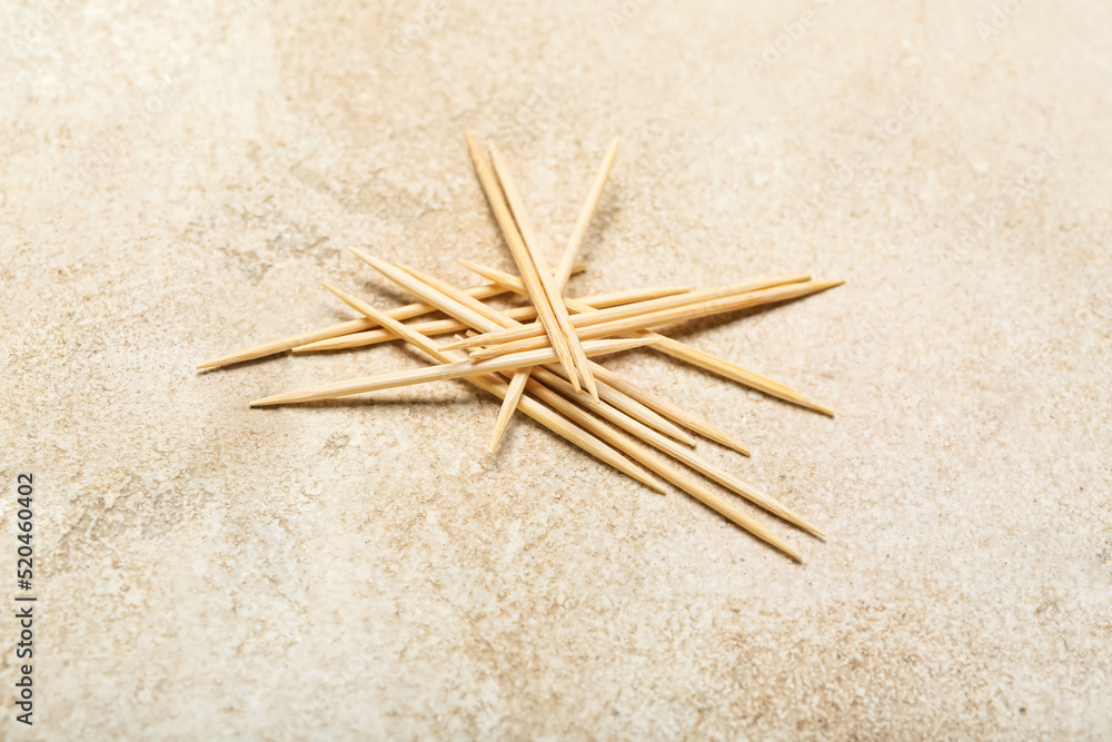 Heap of toothpicks on light background Heap of toothpicks on light background