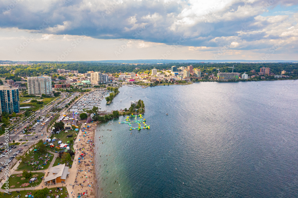 barrie centennial park lake beach front summer time 