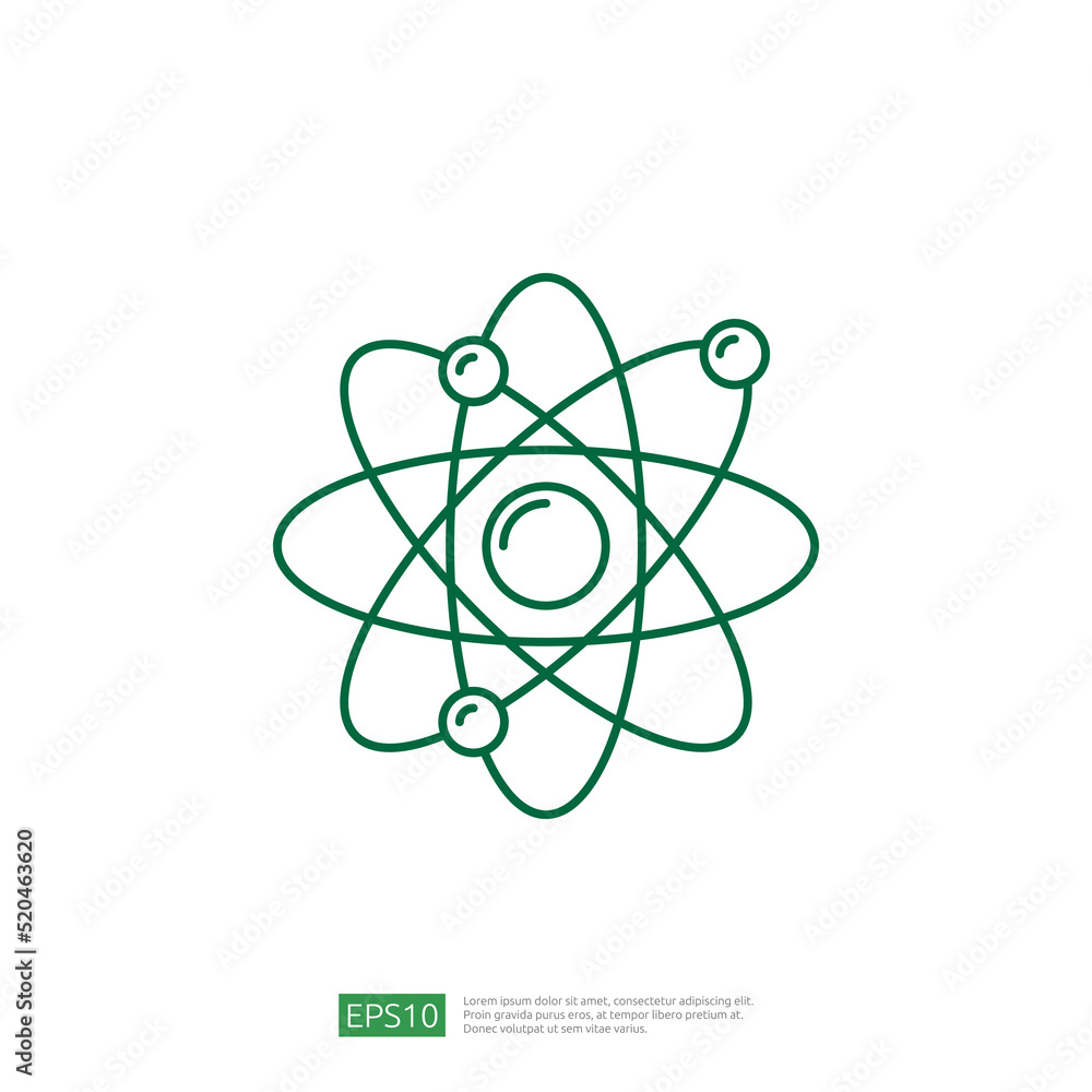 Atom Molecule. Education Line Icon Atom Molecule. Education Line Icon