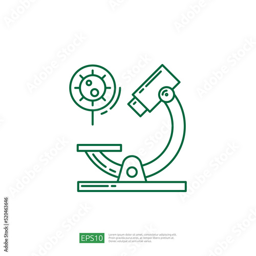 Lab Microscope Education Line Icon