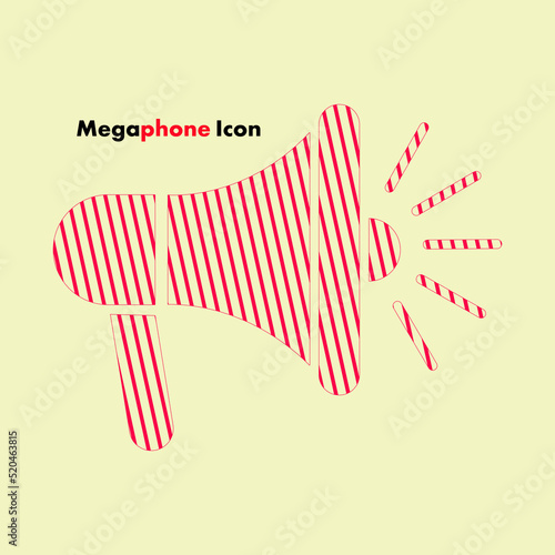announsmcement megaphone vector icon on Background