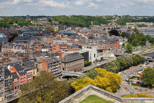 Panoramic view of the rooftops of Namur from the citadel, Belgium.