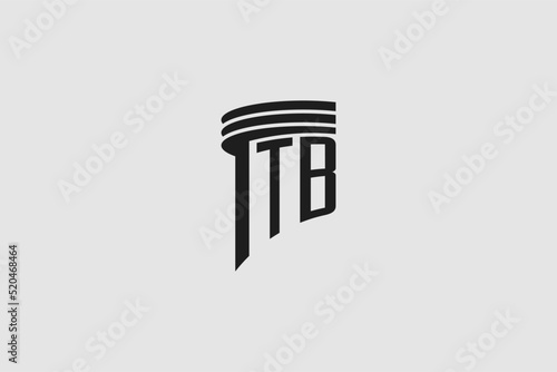Creative letter TB monogram for legal firm, advocate logo inspiration