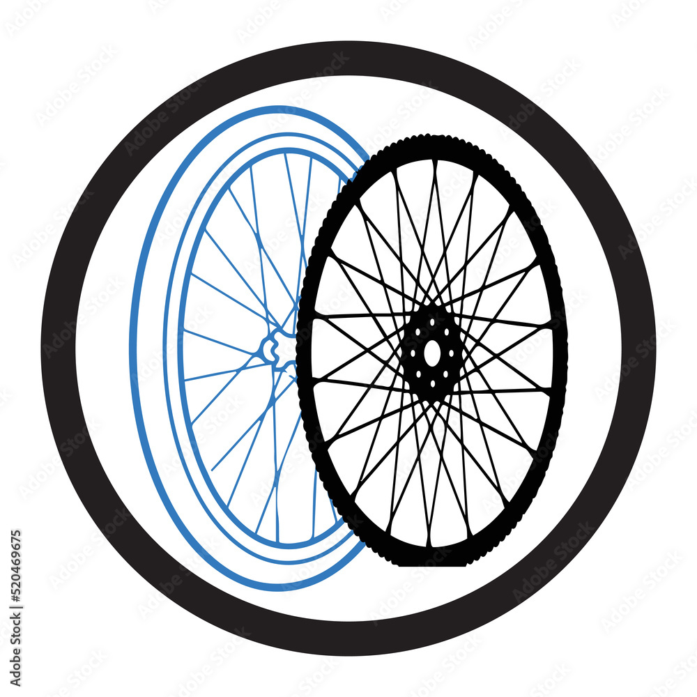 Bicycle hubs or spokes wheels icon