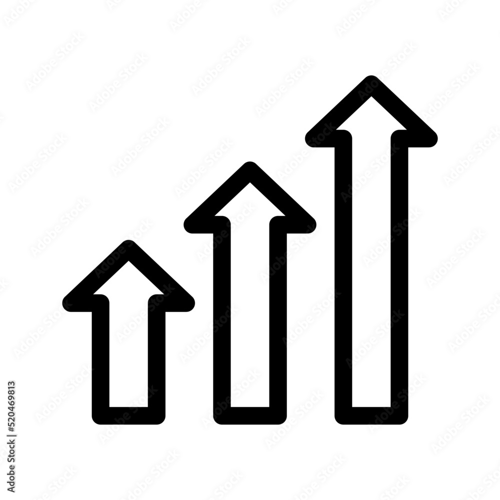 Arrow Graph Icon Vector Symbol Design Illustration Arrow Graph Icon Vector Symbol Design Illustration