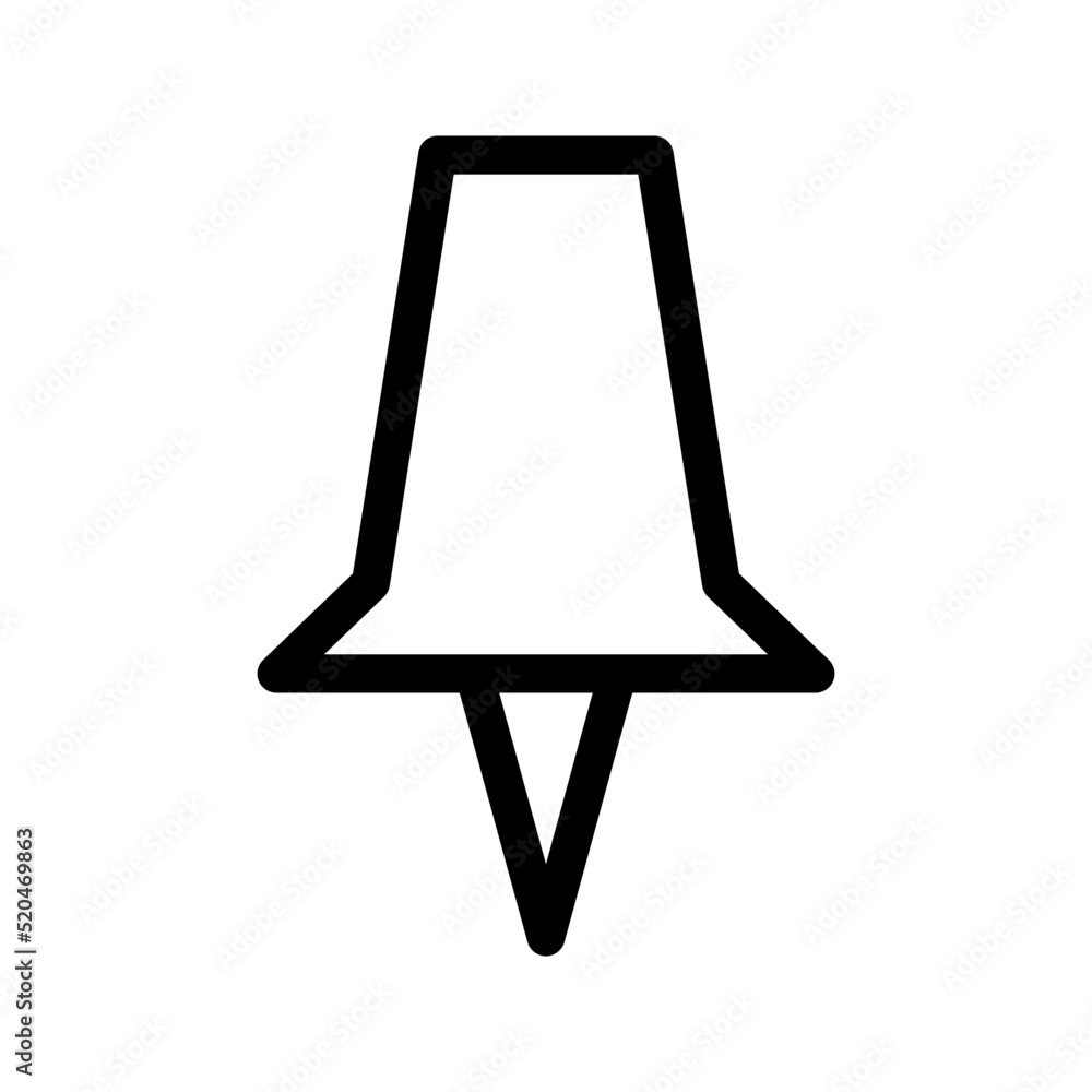 Push Pin Icon Vector Symbol Design Illustration Push Pin Icon Vector Symbol Design Illustration