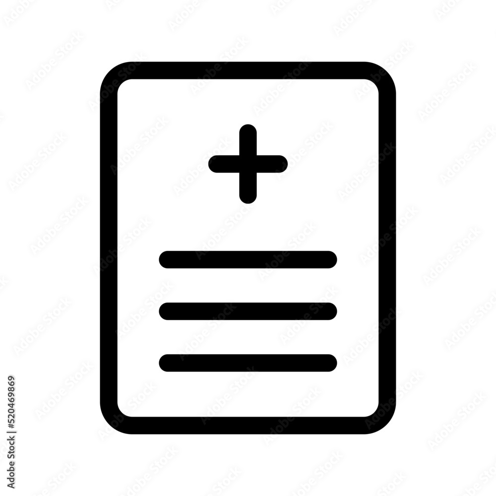Medical Note Icon Vector Symbol Design Illustration Medical Note Icon Vector Symbol Design Illustration