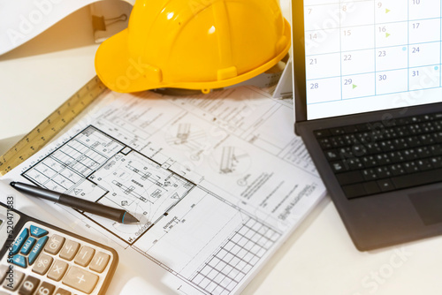 work schedule,Construction and system work,Engineers and architects work together on large projects.