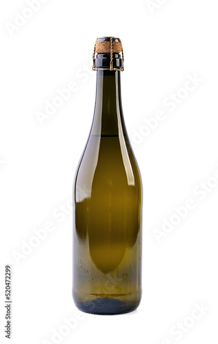 Champagne bottle isolated on white background