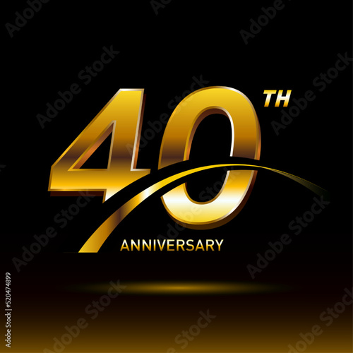 40 years golden anniversary logo celebration