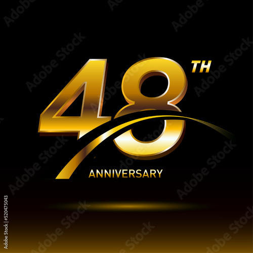 48 years golden anniversary logo celebration