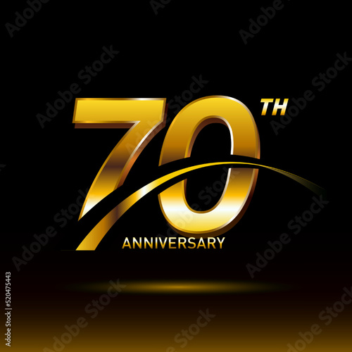 70 years golden anniversary logo celebration