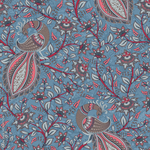 Digital textile kalamkari Allover pattern design
