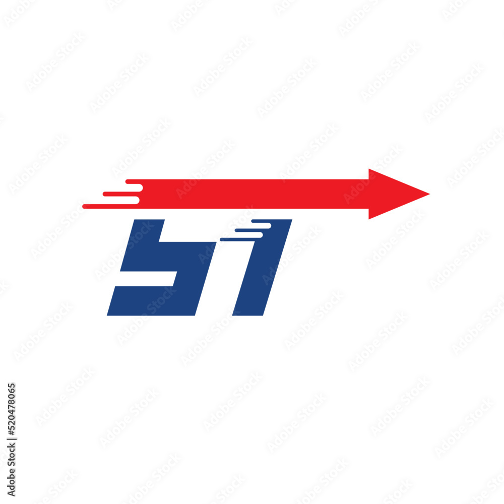 Fast ST letter arrow concept design vector icon template Fast ST letter arrow concept design vector icon template